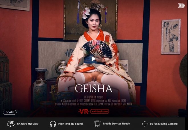 Geisha in 180° X (Virtual 31) – (4K) – VR (2019 | UltraHD/2K) (2.45 GB)